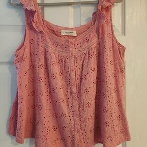 Lucky Brand Pink eyelet top